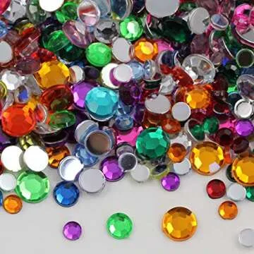 Flat Back Acrylic Rhinestones Bulk 2000 Pcs For Crafts
