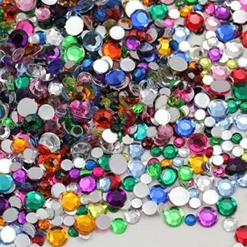 Flat Back Acrylic Rhinestones Bulk 2000 Pcs For Crafts