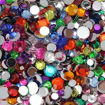 Flat Back Acrylic Rhinestones Bulk 2000 Pcs For Crafts