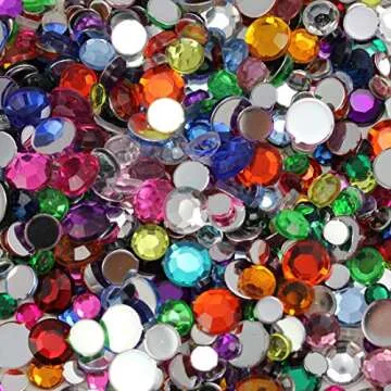 Flat Back Acrylic Rhinestones Bulk 2000 Pcs For Crafts