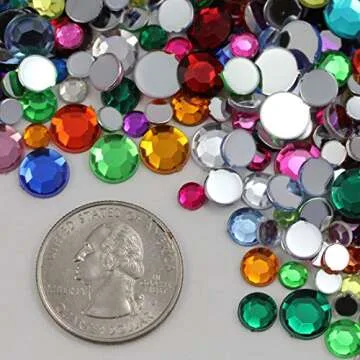 Flat Back Acrylic Rhinestones Bulk 2000 Pcs For Crafts