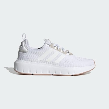 adidas womens Swift Run23 White/White/Gold Metallic 7.5