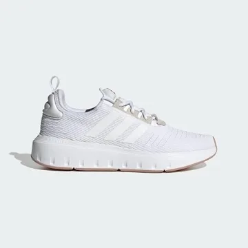 adidas womens Swift Run23 White/White/Gold Metallic 7.5