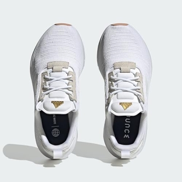 adidas womens Swift Run23 White/White/Gold Metallic 7.5