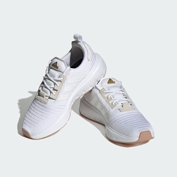 adidas womens Swift Run23 White/White/Gold Metallic 7.5
