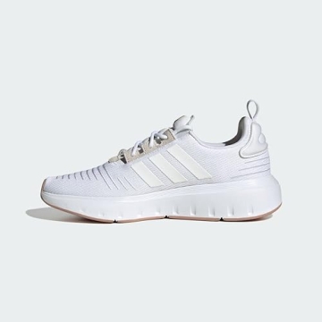 adidas womens Swift Run23 White/White/Gold Metallic 7.5