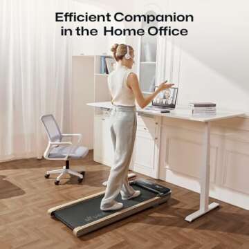 UREVO Wooden Walking Pad for Home Office & Fitness