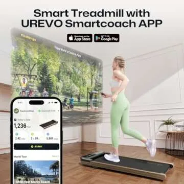 UREVO Wooden Walking Pad for Home Office & Fitness