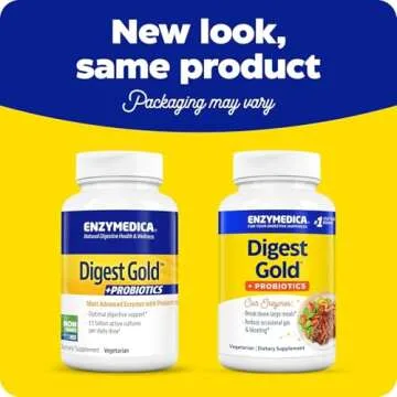 Enzymedica Digest Gold + Probiotics, 2-in-1 Formula for Gut Health, Digestive Enzymes & 1.5 Billion ...