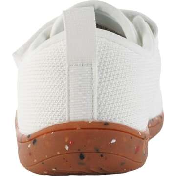 WHITIN Kids Barefoot Shoes for Boys Girls Wide Width Minimalist Zero Drop Sneakers Size 5 Big Sports School Athletic Running Soft Walking White 37