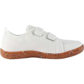 WHITIN Kids Barefoot Shoes for Boys Girls Wide Width Minimalist Zero Drop Sneakers Size 5 Big Sports School Athletic Running Soft Walking White 37