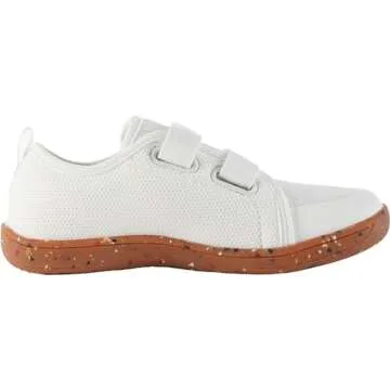 WHITIN Kids Barefoot Shoes for Boys Girls Wide Width Minimalist Zero Drop Sneakers Size 5 Big Sports School Athletic Running Soft Walking White 37