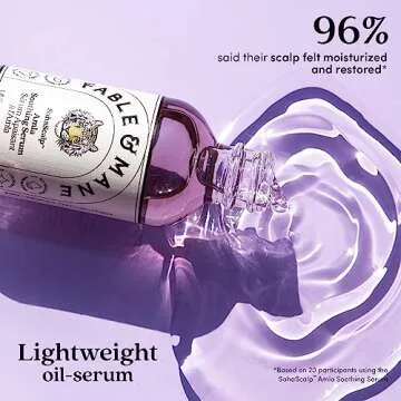 Fable & Mane SahaScalp Soothing Scalp Serum with Amla Oil & Rosemary Oil for Hair, Itchy Scalp Treatment, Scalp Oil for use with Scalp Massager - Genuine Fable and Mane Hair Oil, 1.8FL oz