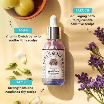 Fable & Mane SahaScalp Soothing Scalp Serum with Amla Oil & Rosemary Oil for Hair, Itchy Scalp Treatment, Scalp Oil for use with Scalp Massager - Genuine Fable and Mane Hair Oil, 1.8FL oz