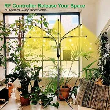 KEELIXIN Adjustable 5-Head Grow Lamp with Timer