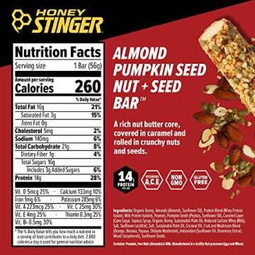 Honey Stinger Nut + Seed Bar | Protein Packed Recovery Snack