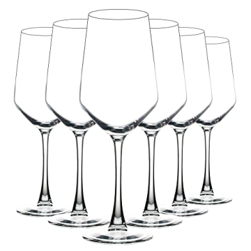 YANGNAY Wine Glasses Set of 6, 13 Oz Red or White Wine Glass with Stem, Perfect for Home, Restaurant...