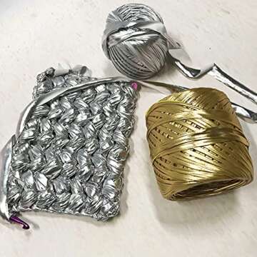 Metallic T-Shirt Yarn Pack for DIY Projects and Crafts
