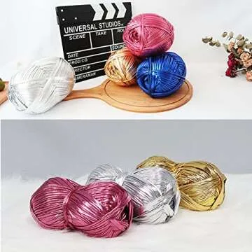 Metallic T-Shirt Yarn Pack for DIY Projects and Crafts