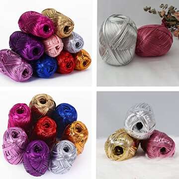 Metallic T-Shirt Yarn Pack for DIY Projects and Crafts