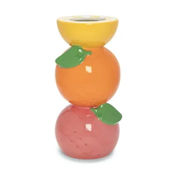 ban.do Decorative Ceramic Vase - Unique Stacked Citrus Design for Home and Office Decor