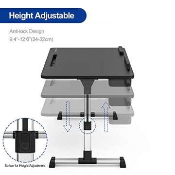Besign LT06 Adjustable Laptop Table - Portable & Versatile