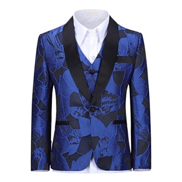 SWOTGdoby Boys Tuxedo Suit 3-Piece Set for Special Occasions