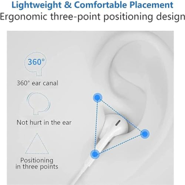 USB C Headphones for iPhone & Android, HiFi Stereo