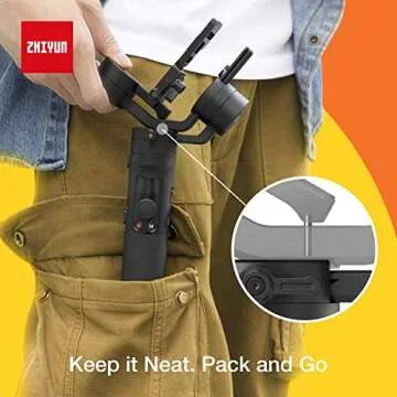 ZHIYUN Crane M2 3-Axis Gimbal Stabilizer for Light Mirrorless Camera,Action Camera,Smartphone,for Sony A6000,A6300,A6500,RX100M,GX85,Gopro Hero 5/6/7,iPhone Xs XR,WiFi/Bluetooth Control,720g Payload