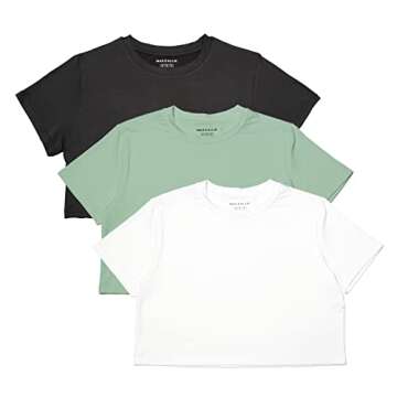 MAX ALLIE Women's Ultra Soft T Shirt Crew Neck Tees Casual Loose Fit Basic Lightweight