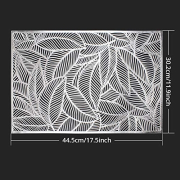 AdasBridal Silver Rectangle Placemats - Elegant Table Decor