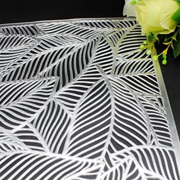 AdasBridal Silver Rectangle Placemats - Elegant Table Decor