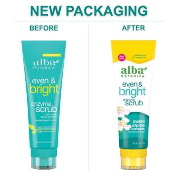 Alba Botanica Even & Bright Enzyme Scrub, 4 Oz (Packaging May Vary)
