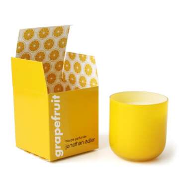 Jonathan Adler Pop Grapefruit Scented Candle, Yellow, 3.25"W x 3.5"H, 1 Count