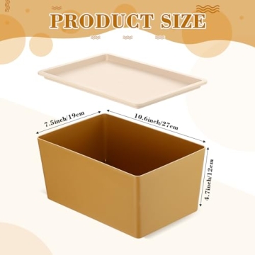 Menkxi Stackable Storage Bins with Lids - 4 Pcs