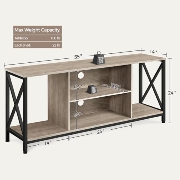 Yaheetech 65 Inch TV Stand with Storage Stylish Sturdy