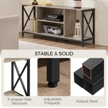 Yaheetech 65 Inch TV Stand with Storage Stylish Sturdy