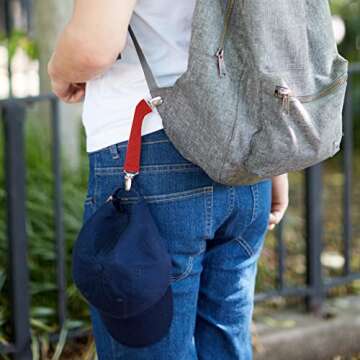 Elastic Scarf and Hat Clips Attacher with Extra Heavy Clips - Off White