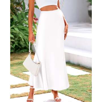 BTFBM Women’s Elegant Satin Maxi Skirt for All Occasions