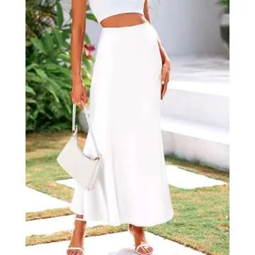 BTFBM Women’s Elegant Satin Maxi Skirt for All Occasions