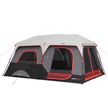 CORE Lighted Instant Cabin Tent for 10 People and Families