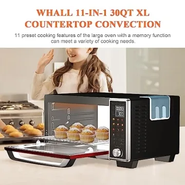 WHALL Toaster Oven Air Fryer - 11-in-1 Smart Cooking