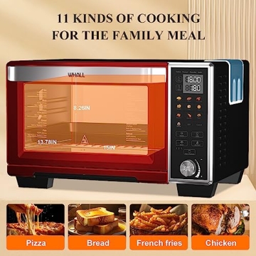 WHALL Toaster Oven Air Fryer - 11-in-1 Smart Cooking
