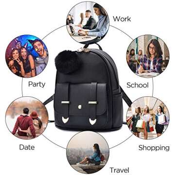 Stylish I IHAYNER Mini Backpack for Girls and Women