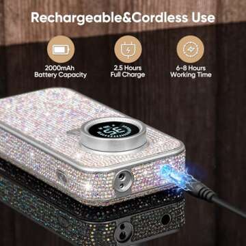 Rechargeable Nail Drill, Casstia 35000RPM Diamond Nail Drills for Acrylic Nails Professional, Cordless Nail Drill Kit, Electric Nail Efile with 6 Nail Drill Bits & Sanding Bands for Salon & Home DIY