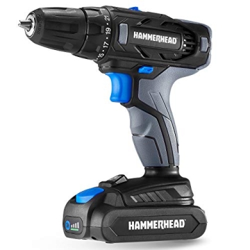 Hammerhead 20V Cordless Drill Driver with 1.5Ah Battery - Perfect for DIY Projects
