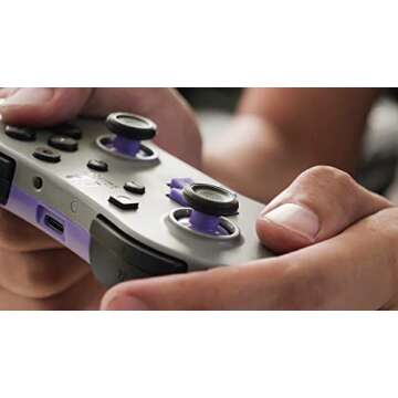 Super Nintendo Entertainment System (SNES) Inspired Little Wireless Controller for Switch, Switch Lite and OLED Models, Retro Compatible with Old School games like Super Mario, Play With Friends