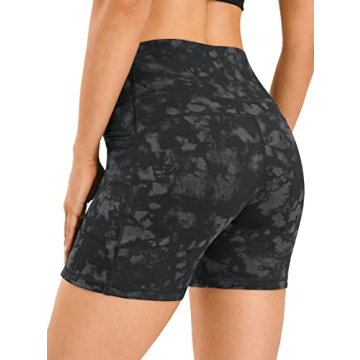 High Waisted Yoga Shorts for Women with Pockets