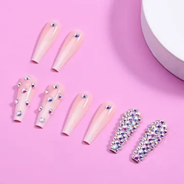 Artquee French Nude White Ballerina Press-On Nails Elegant Style