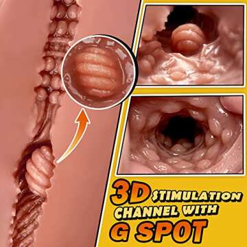 5.5LB Anal Male Masturbator with Testicles, Realistic Butt Masturbator with Plump HIPS and Tight Anu...